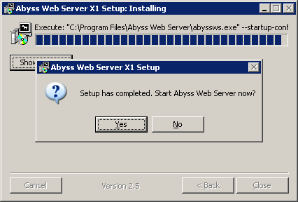 abyss web server password reset