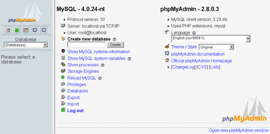 godaddy mysql phpmyadmin url